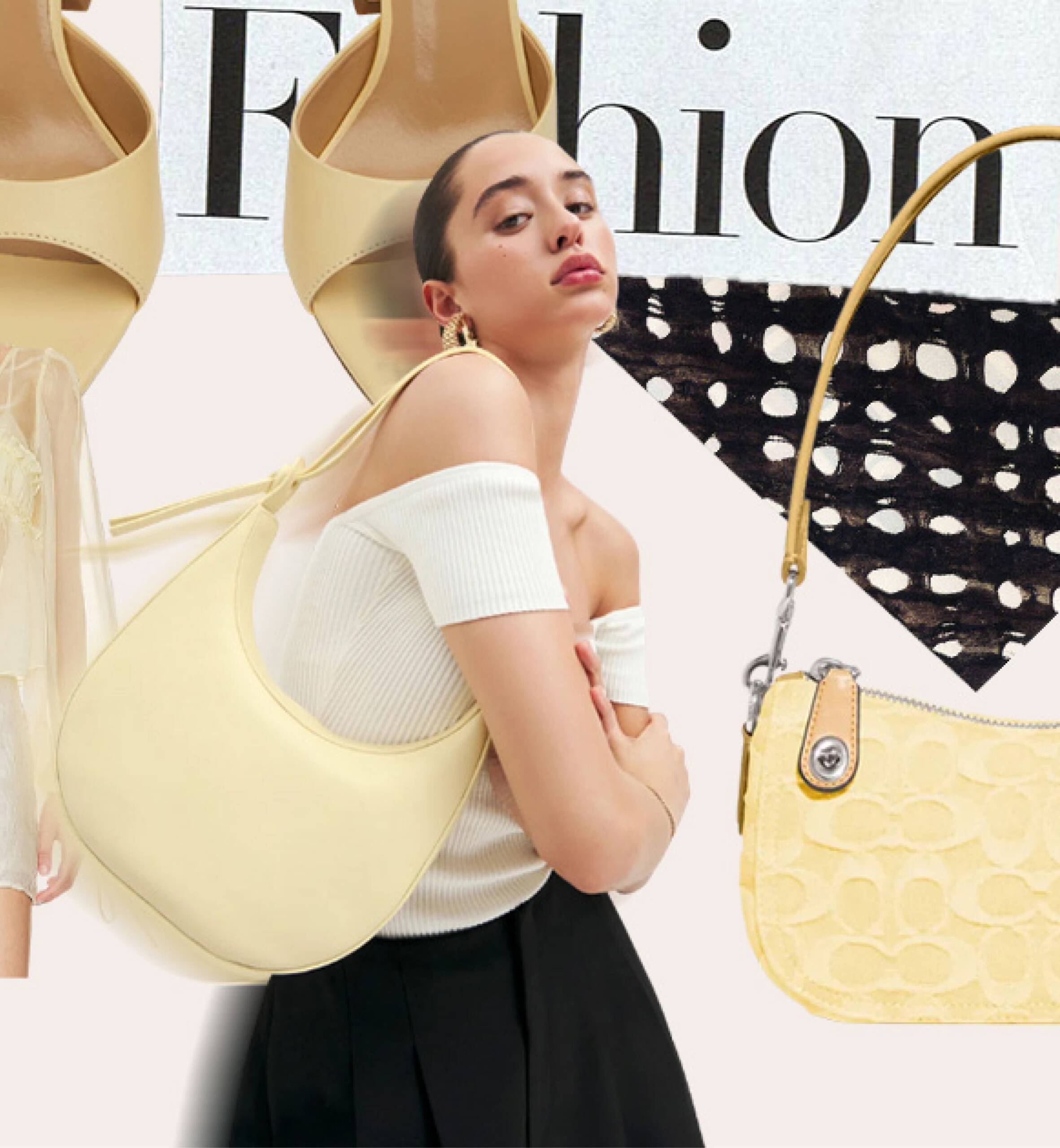 light yellow bag accessories