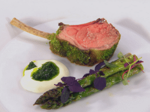 Herb-crusted lamb