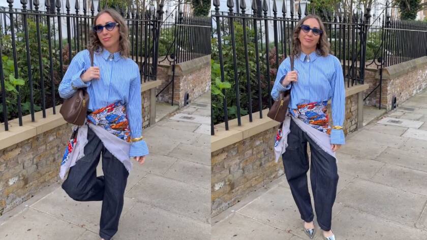 Barrel leg jeans style for Eugenia Roberston