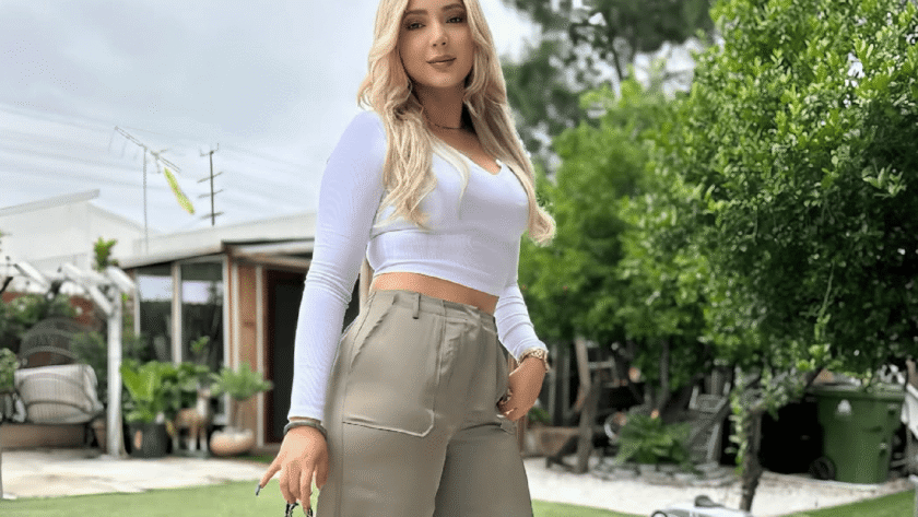 Satin trousers style by Evelin Jocelin