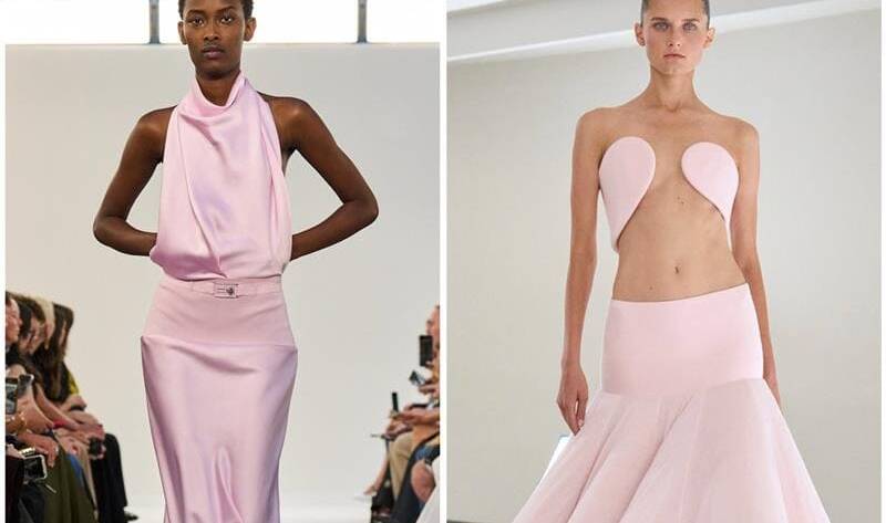 pale pink dress