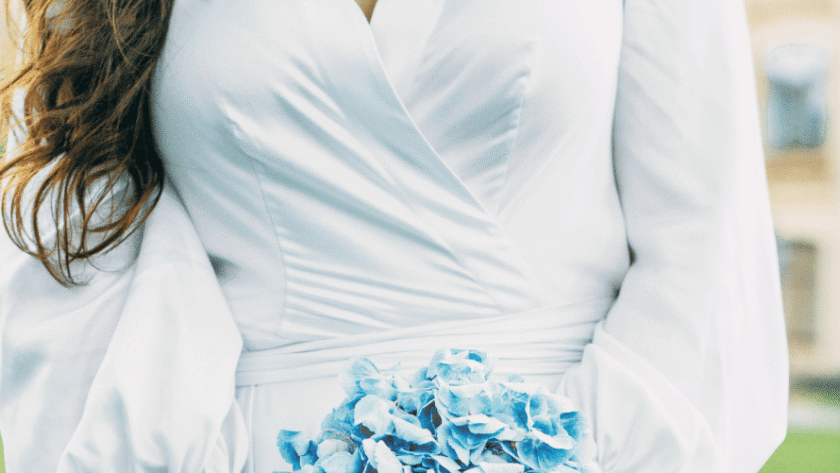 blue dress bridesmaid