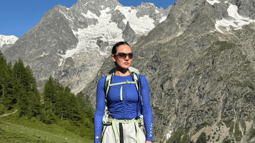 Sabrina Bloedorn tour in the Mont Blanc , hiking experience