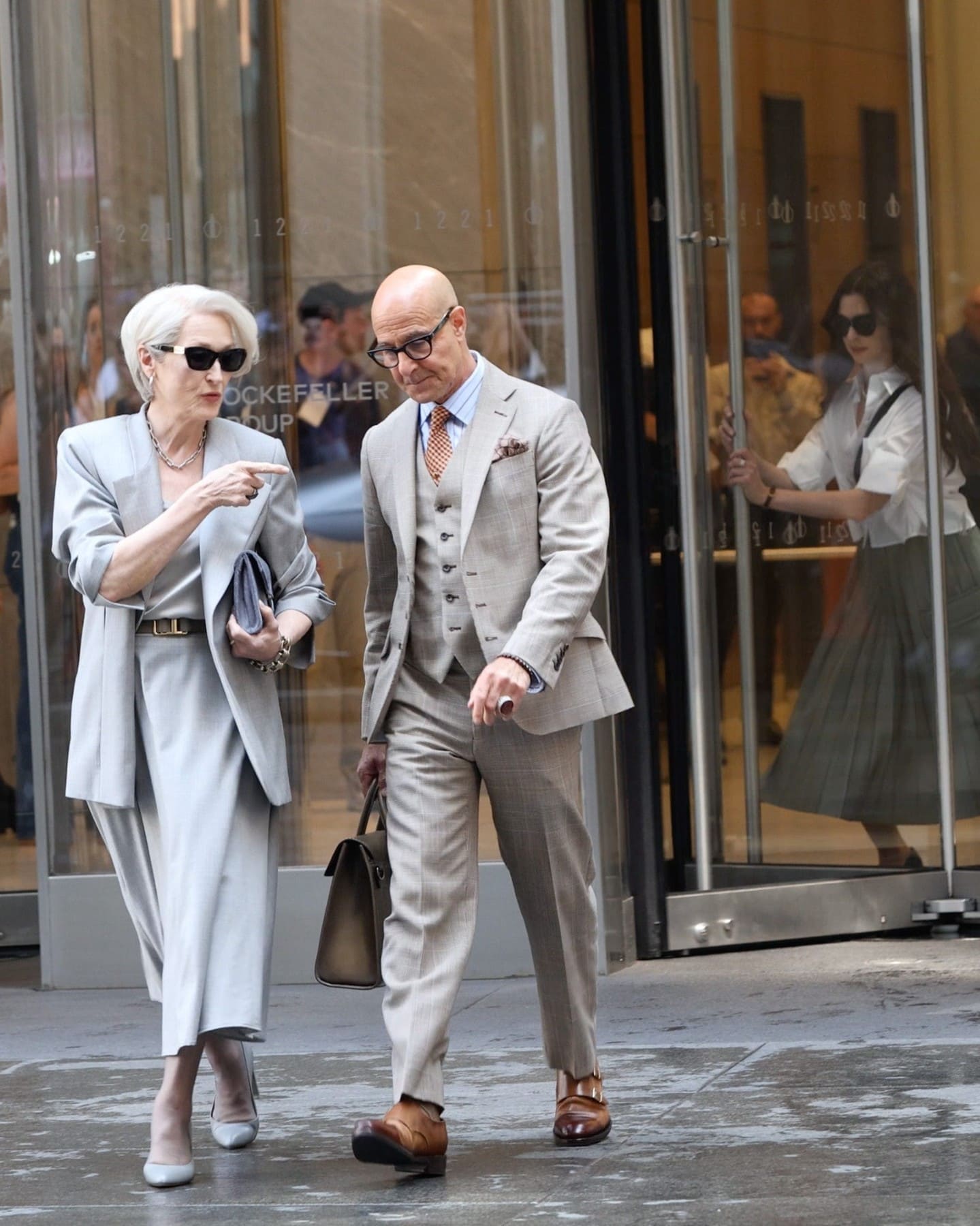 Meryl Streep and Stanley Tucci on July 28